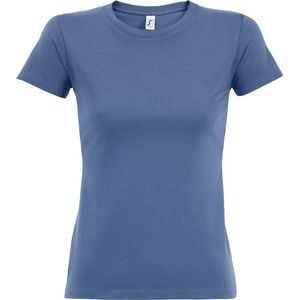 SOLS Dames/dames Imperial Heavy Short Sleeve T-Shirt (Blauw)