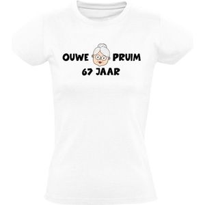 Ouwe pruim 67 jaar Dames T-shirt - verjaardag - pensioen - 67e verjaardag - oma - mama - jarig - grappig - cadeau
