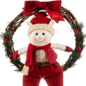 Ruhhy Kerstkrans ""Elf"" voor de Deur - Feestelijke Kerstdecoratie - 36cm