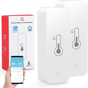Wifi Temperatuur Hygrometer Alexa Thermometer Hygrometer voor Binnen Slimme Wifi Temperatuurvochtigheidssensor - Werkt met Tuya Smart Life App