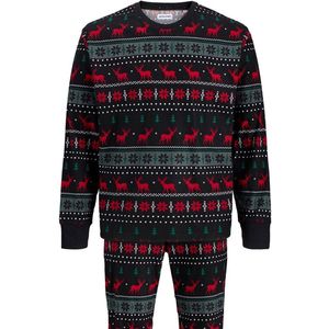 JACK&JONES - JACTRISTAN PRINTED LOUNGE SET W - Zwart - Lange Mouwen Shirts