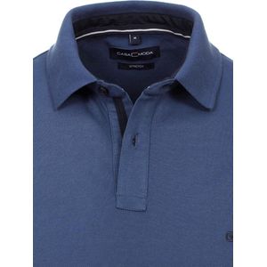 Casa Moda Polo Shirt Comfort Fit Effen Stretch Blauw - L