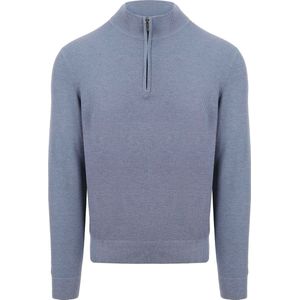 Suitable Structure Half Zip Trui Blauw - Maat XXL - Heren - Schipperstrui - Schipperstrui met rits - Volwassen mannen