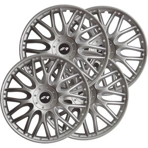 Set van 4 universele 14 inch wieldoppen voor auto - Grijs Zilver