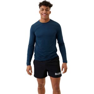 Björn Borg Borg LS Shirt Heren - sportshirts - donkerblauw - Mannen