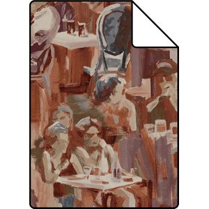 Proefstaal Origin Wallcoverings behang figuratief motief roest bruin - 26,5 x 21 cm - 347420-S