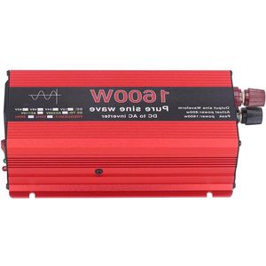 Titel: 1600W Pure Sinus Omvormer DC 12V naar AC 220V - Aluminium Omvormer voor Zonne-buitenauto, Beschermend