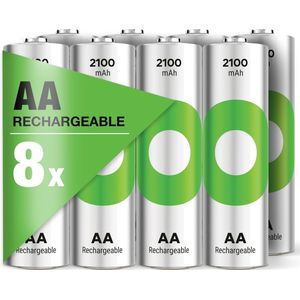 GP ReCyko Rechargeable AA batterijen - Oplaadbare batterijen AA (2100mAh) - 8 stuks