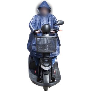 C-Line Poncho Scootmobiel - Blauw - Reflecterend