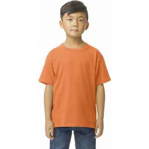 T-shirt Kind 7/8 years (M) Gildan Ronde hals Korte mouw Orange 100% Katoen