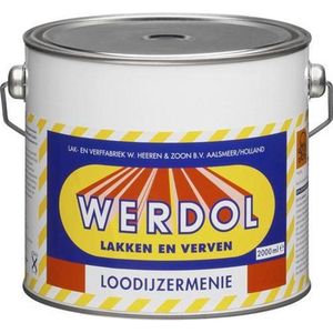 Werdol - Loodijzermenie - Primer - Roodbruin - 2 l - Professioneel Gebruik