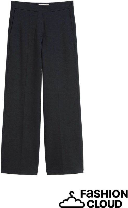 Marc O'Polo - Broek - Zwart - Jersey - Regular Fit - Mid Waist