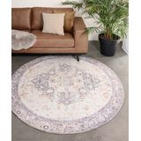 Rond vintage vloerkleed - Fade No.2 grijs 152 cm rond