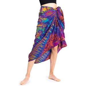 PANASIAM Sarong Tie-Dye - Wikkeljurk, Heupdoek, Pareo, Strandlaken, Lava-Lava