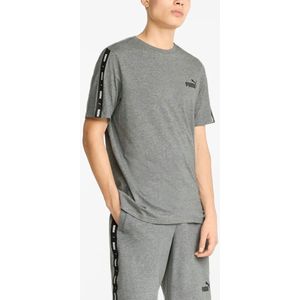 Puma Essential Tape Shirt - sportshirts - Grey - Mannen