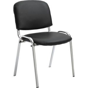 stoel Ruzan - vergaderstoel - 100% polyurethaan - Zwart - Bezoekersstoel