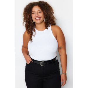 Trendyol Mink Halter Kraag Basic Gebreid Onderhemd Tbbss23Cv00001