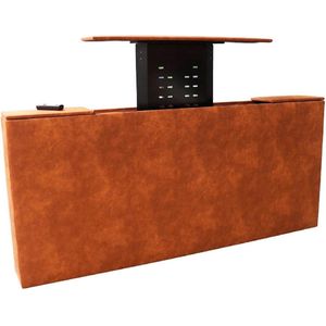 Slaaploods.nl Voetbord - Met TV Lift - 160x80x20 cm - Suede Cognac