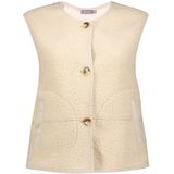Geisha - Gilet - Cream - Teddy Gilet Met Knoopsluiting - 55848 19 016