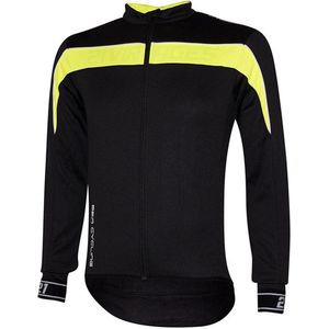 21Virages Fietsshirt verona lange mouwen heren Zwart Fluo-XS