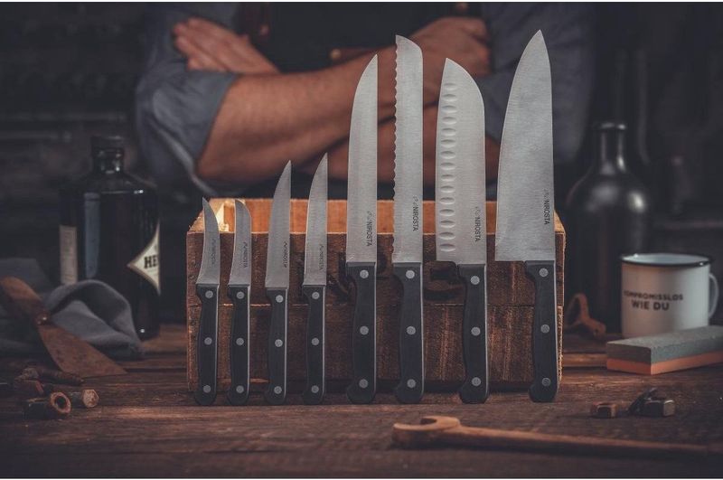 Nirosta MEGA - Groentemessen - Set van 2 - 18 cm - Roestvrijstaal