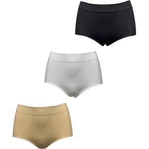 Hoge Taille Correctie Slip Naadloos Microfiber Ondergoed 3 Pack
