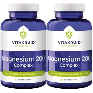 Vitakruid Magnesium 200 Complex - 2 x 90 tabletten - Voordeelverpakking