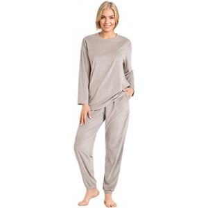 Pyjamabroek ronde hals fluweel reliëf stippen