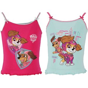 Singlet 2-Pack - Paw Patrol The Movie - Onderhemdjes meisjes - 100% Katoen - Maat 110/116