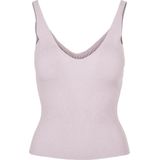 Urban Classics Damestop, gebreide top met V-hals, verkrijgbaar in vele kleuren, maten XS - 5XL, Softlilac, L