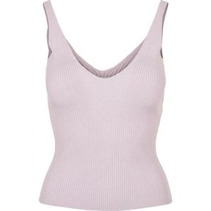 Urban Classics Mouwloze top -4XL- Rib Knit Paars