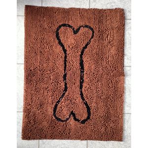 Dirty Dog Droogloopmat - Hond - Bruin - 90x66 cm