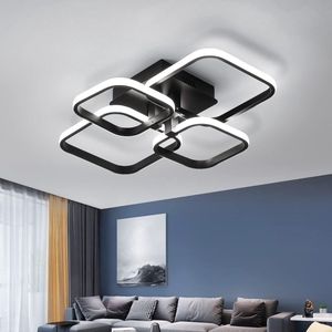 LED-plafondlamp, 4 vierkante moderne LED-plafondlamp