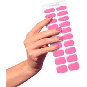 Pink Gellac UV Nagelstickers - Gellak Stickers 0006 Neon Pink - Nail Art Gel Stickers voor Nagels - 20 stuks in 10 maten