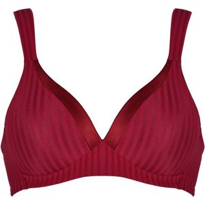 Naturana - Soft bh met strepen - 5247 - Burgundy - 90D