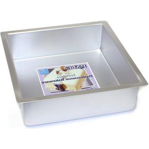 Geanodiseerde Aluminium Vierkante Cake Pan 10 x 10 x 3-Inch Diep Zilver - Vierkante Bakvorm