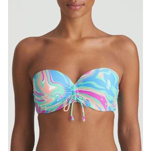Marie Jo Swim Arubani Voorgevormde Strapless Bikini Top 1007318 Ocean Swirl - maat EU 75A / FR 90A