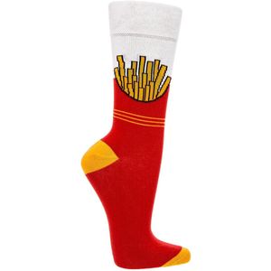 Sokken | grappige sokken dames | grappige sokken heren | happy socks printjes | thema fastfood | maat 36-41 | per 2 paar | kleur multi