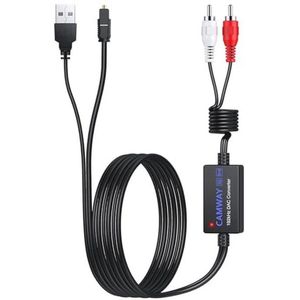 192 kHz Digitale naar Analoge Audio Converter met Optische Kabel en RCA