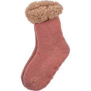 Sokken - huissokken - kindersokken - winter – warm gevoerd – oud roze/bruin