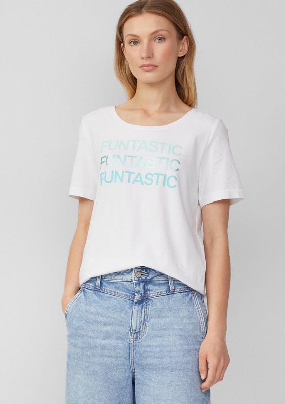 s.Oliver - Shirt - Lichtblauw/Wit - T-shirt