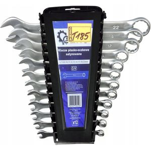 Ring- en steeksleutelset 12 delig 6-22mm CrV Satiné