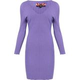 myMo ROCKS - Ribgebreide Jurk - Paars - Dames