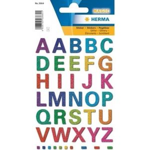Stickervel letters gekleurd