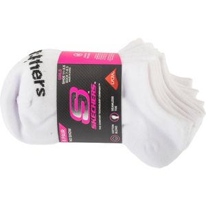 Skechers 6pk Girls Cotton Ns Socks, Unisex, Wit, Sokken, maat: 27,5-35,5