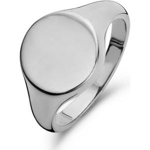 New Bling Zilveren Zegel Ring 9NB 0269 52 - Maat 52 - 12 x 20 mm - Zilverkleurig