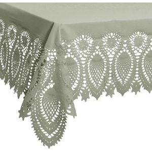 Unique Living - (Tuin)Tafelkleed - Amira Vinyl - 137 x 180 - Tea Green