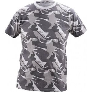 Camouflage t-shirt (180 g/m2) wit maat L
