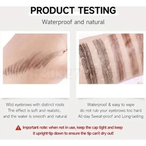 sinterklaas kerst cadeau Wenkbrauw pen waterproof met borstel /kammen Bruin