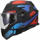 LS2 FF901 Advant X systeemhelm Nova mat zwart rood blauw S